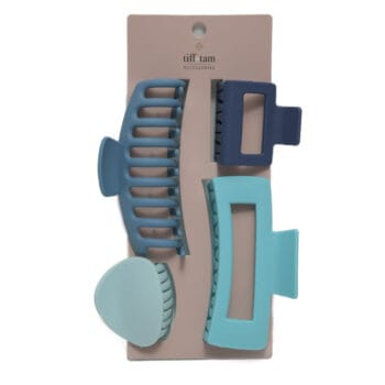 Tiff + Tam 4PC Jaw Clip (Shades of Blue)