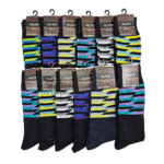 Men's Dress Sock - Top Stripe - Pack of 12