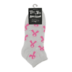 Ladies Lo Cut Cheer Sock - BCA Pink Ribbon