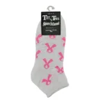 Ladies Lo Cut Cheer Sock - BCA Pink Ribbon