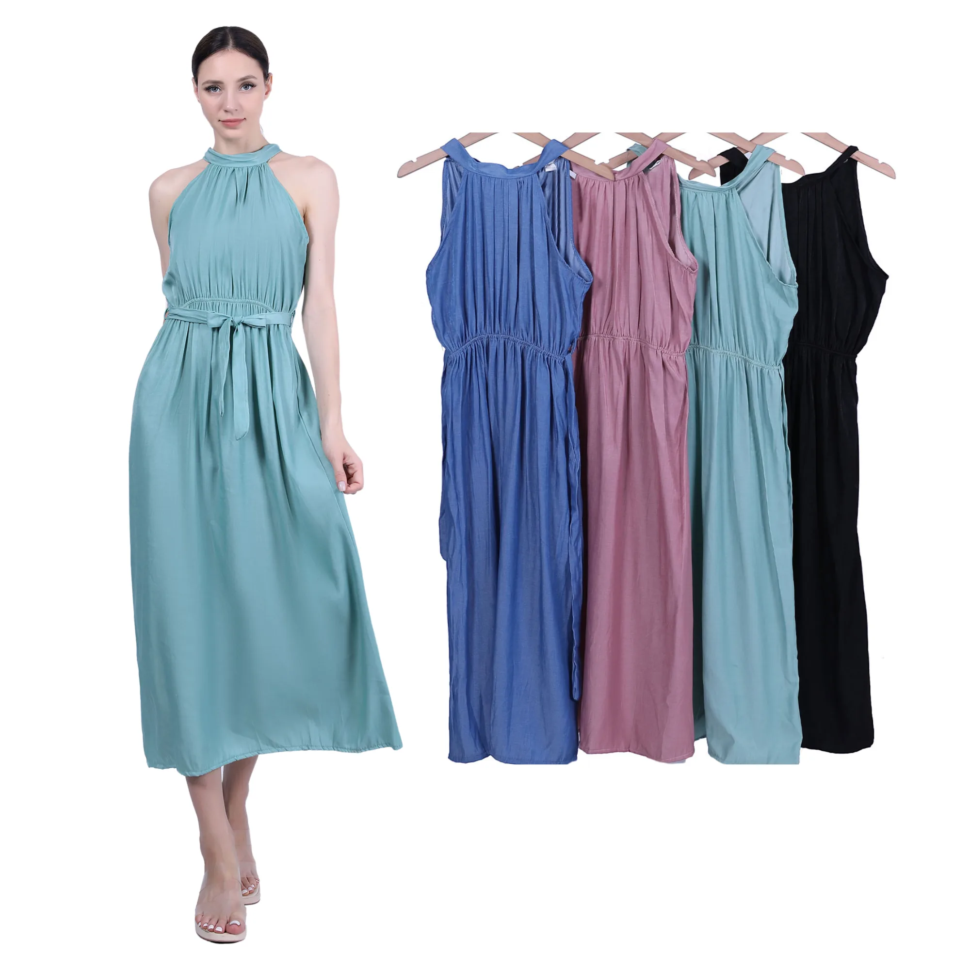 High Neck Summer Sun Dresses.